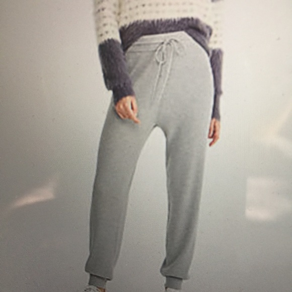 Lou Grey Ribbed Knit Joggers 